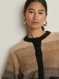 NATION-Tessa Ombre Cardigan Macchiato Ombtre