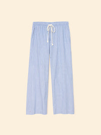 XIRENA-Brinna Pant Chambray Teal Stripe