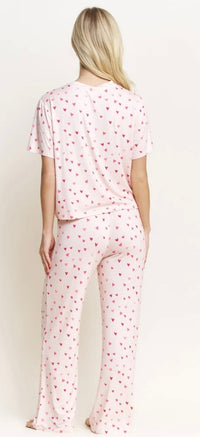 HONEYDEW- All American Tee Pants Set in Mazipan Hearts