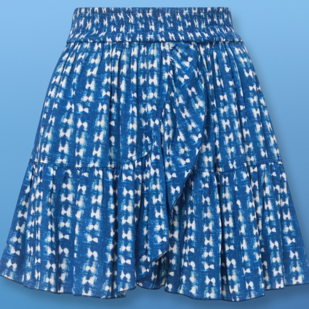 CHANGE OF SCENERY-Izzy Skirt In Denim Tides