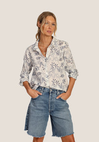 DYLAN-Lily Blouse White/Navy