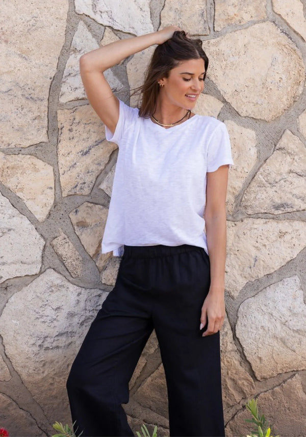 DYLAN-Short Sleeve Modern Crew White