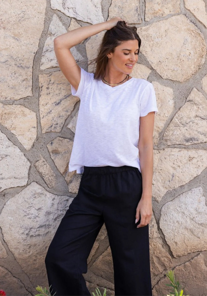 DYLAN-Short Sleeve Modern Crew White