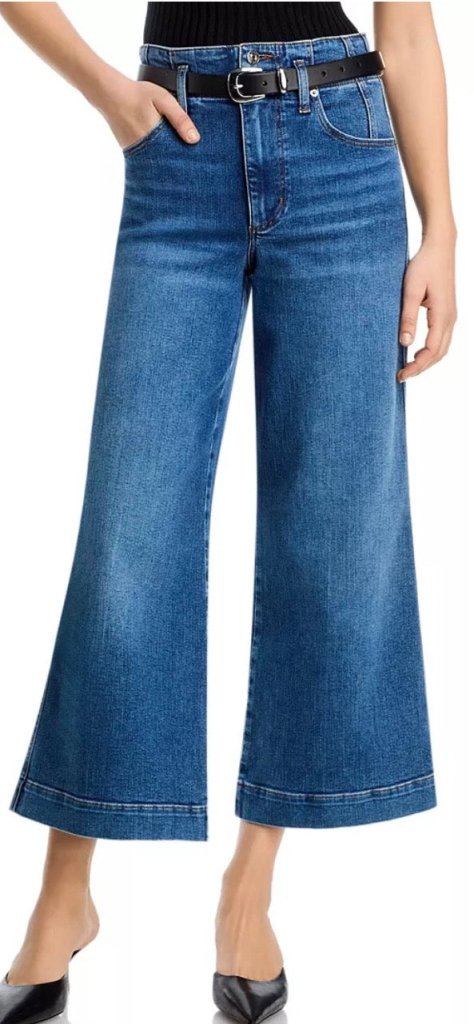 FRAME-The Seamed Wide Trouser Crop Charity