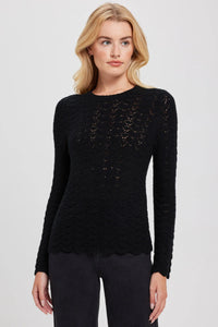GOLDIE-Boucle Sweater Black