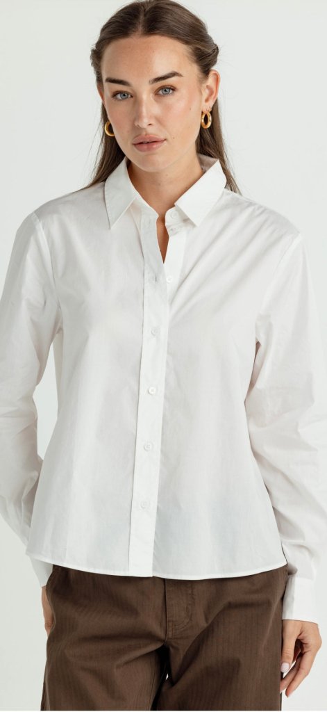 SUNDAYS-Cotton Poplin Jude Shirt White