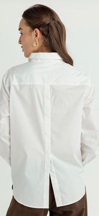SUNDAYS-Cotton Poplin Jude Shirt White