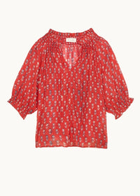 MABE-Ari Print Short Sleeve Top Red