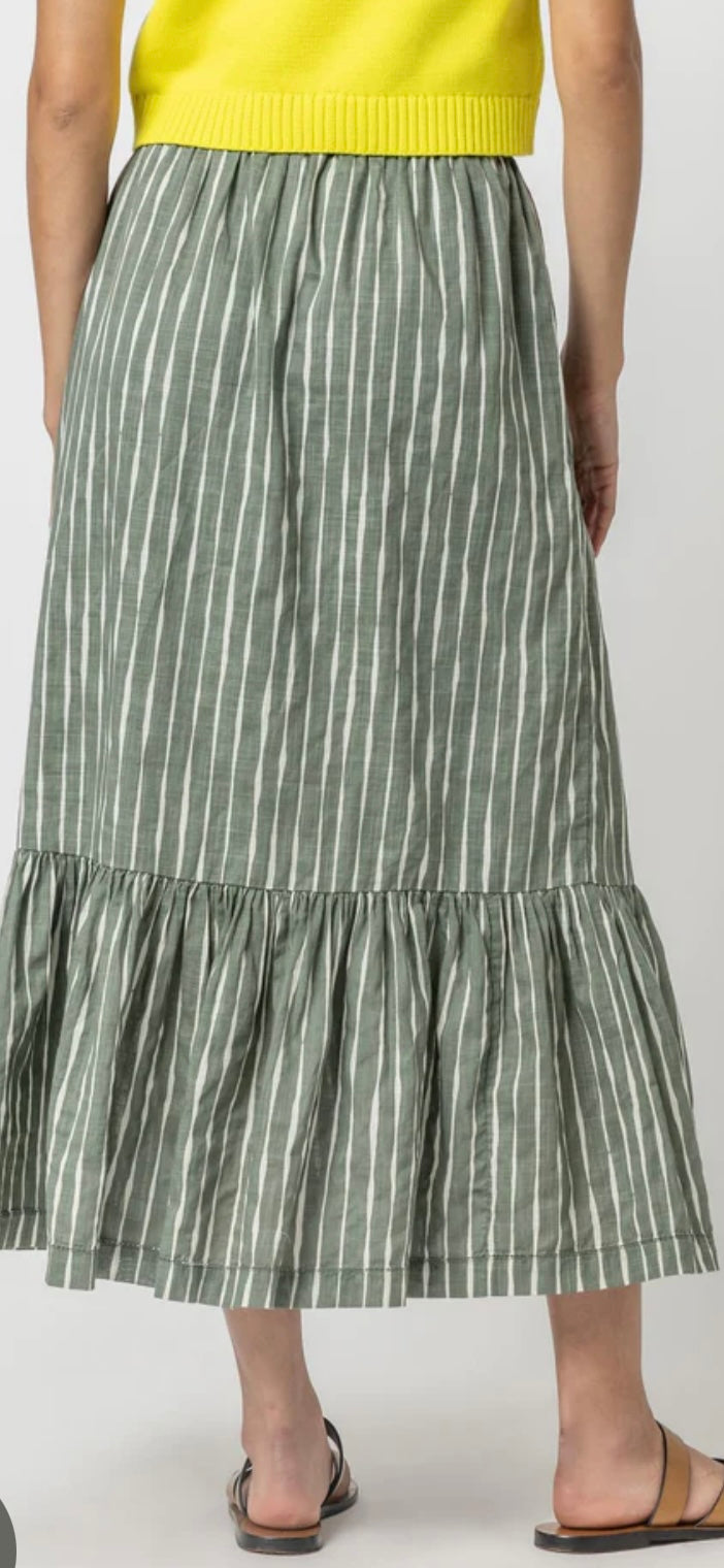 LILLA P-Long Peplum Skirt Artichoke/Rope