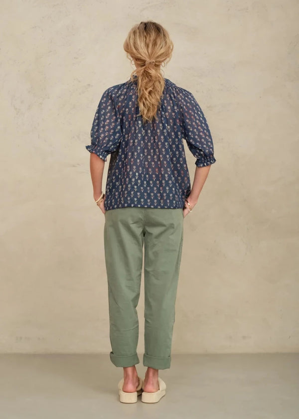 MABE-Ari Print Short Sleeve Indigo