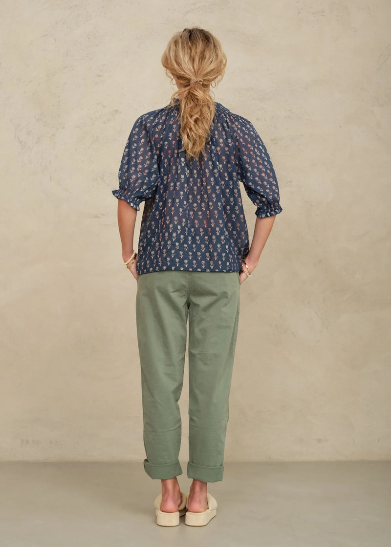 MABE-Ari Print Short Sleeve Indigo