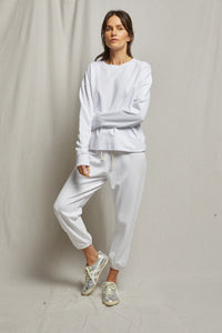 PERFECT WHITE TEE- Johnny French Terry Easy Sweatpant White