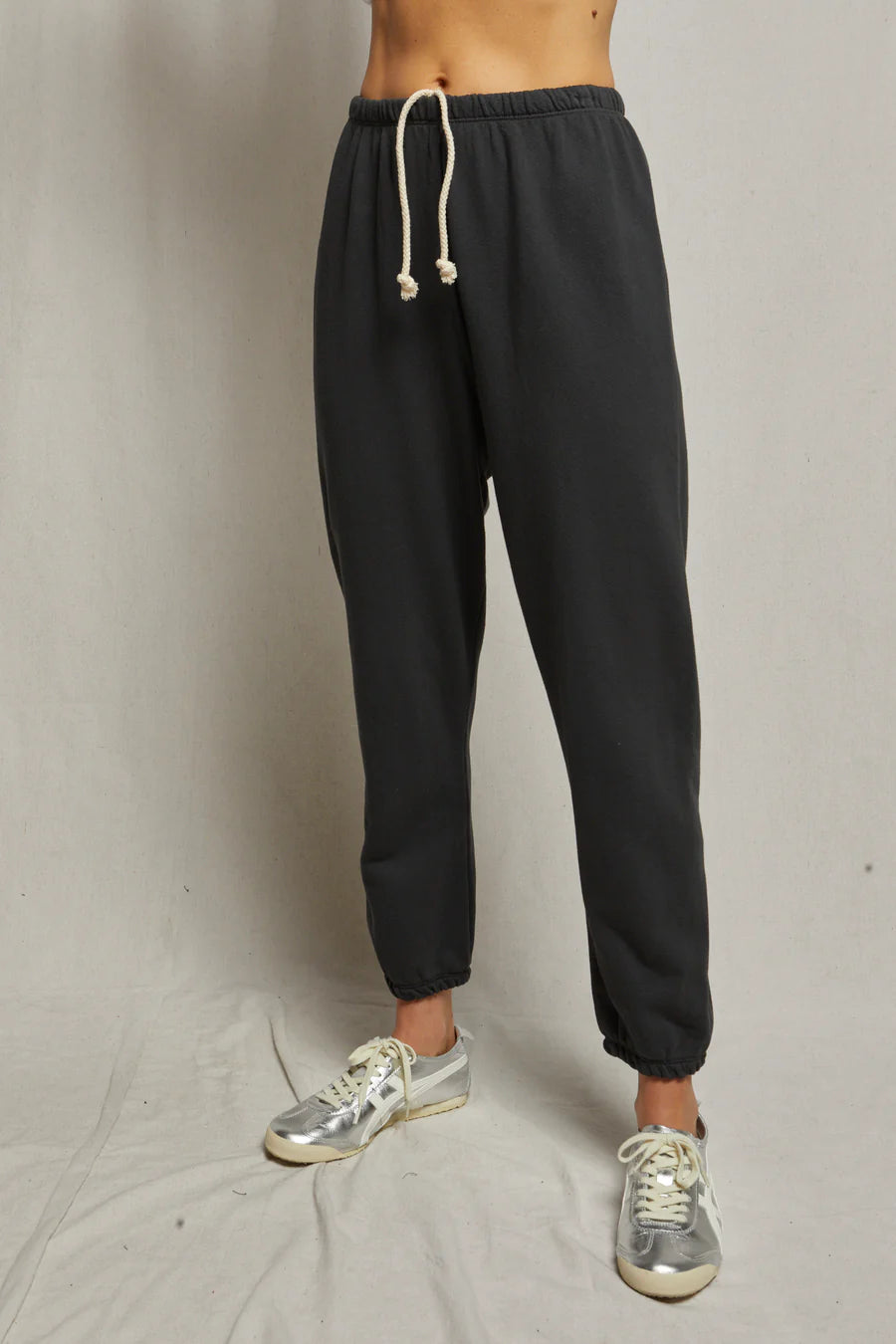 PERFECT WHITE TEE- Johnny French Terry Easy Sweatpant Vintage Black