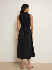 NATION-Jessica Midi Dress Jet Black