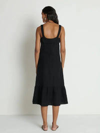 NATION-Amalia Midi Dress Jet Black