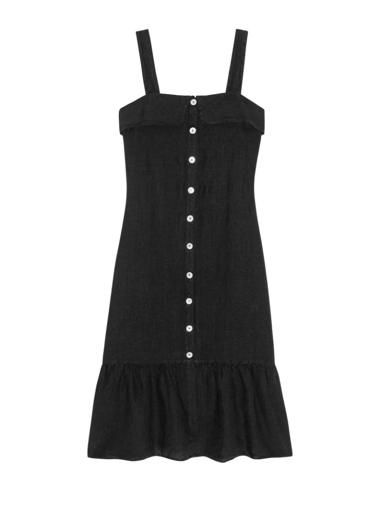 NATION-Amalia Midi Dress Jet Black
