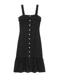 NATION-Amalia Midi Dress Jet Black