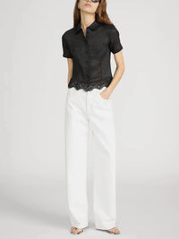FRAME-The Embroidered Seaside Shirt Black