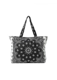 HAUTE SHORE-Bailey Black/White Bandana Tote
