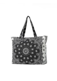 HAUTE SHORE-Bailey Black/White Bandana Tote