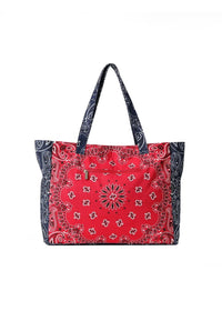 HAUTE SHORE-Bailey Red/Navy Bandana Tote