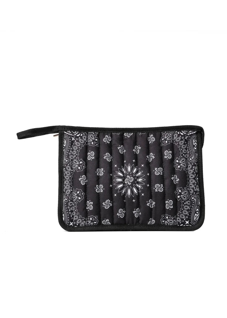 HAUTE SHORE-Beau Black Bandana Pouch