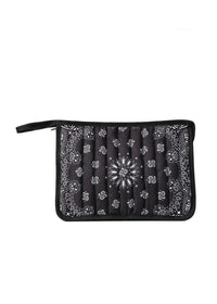 HAUTE SHORE-Beau Black Bandana Pouch