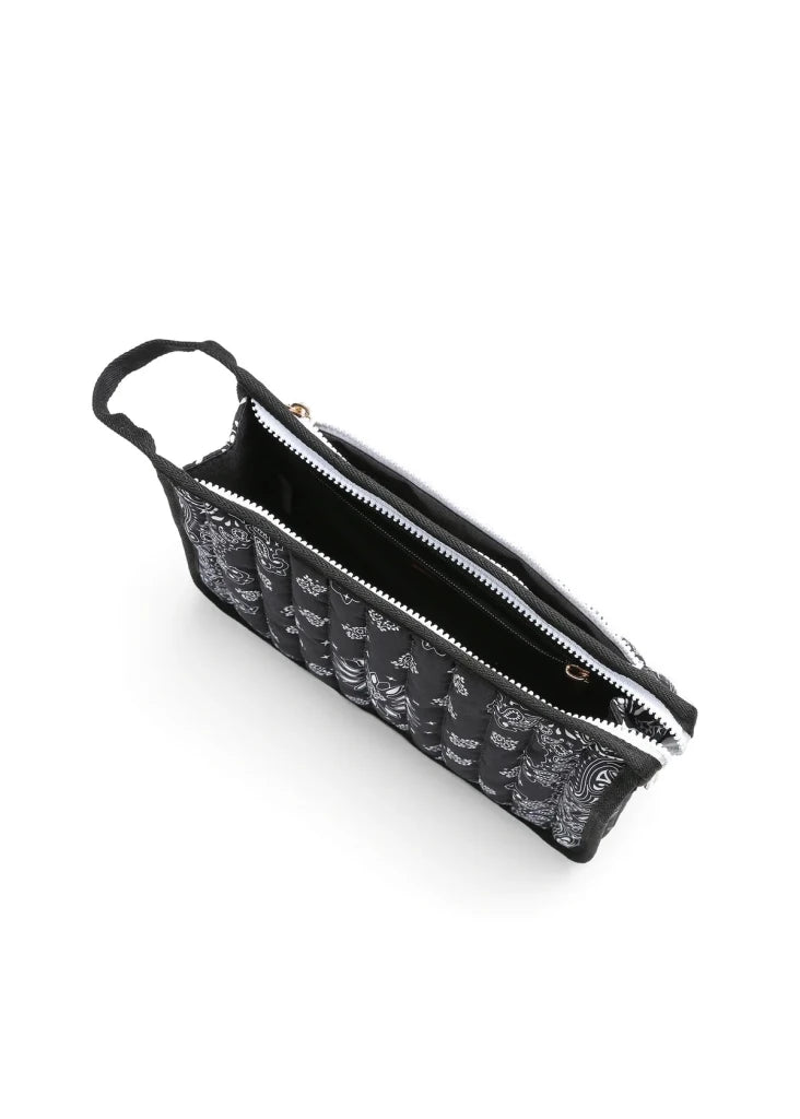 HAUTE SHORE-Beau Black Bandana Pouch