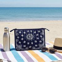 HAUTE SHORE-Beau Navy Bandana Pouch