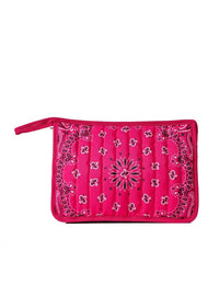 HAUTE SHORE-Beau Pink Bandana Pouch