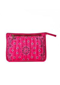 HAUTE SHORE-Beau Pink Bandana Pouch
