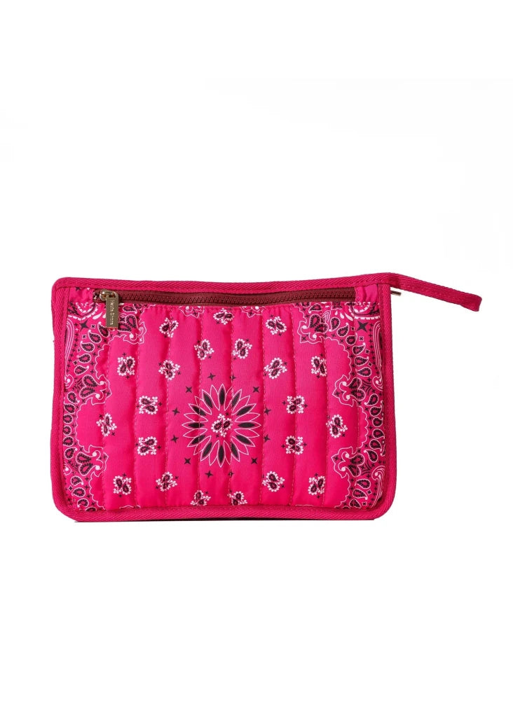 HAUTE SHORE-Beau Pink Bandana Pouch