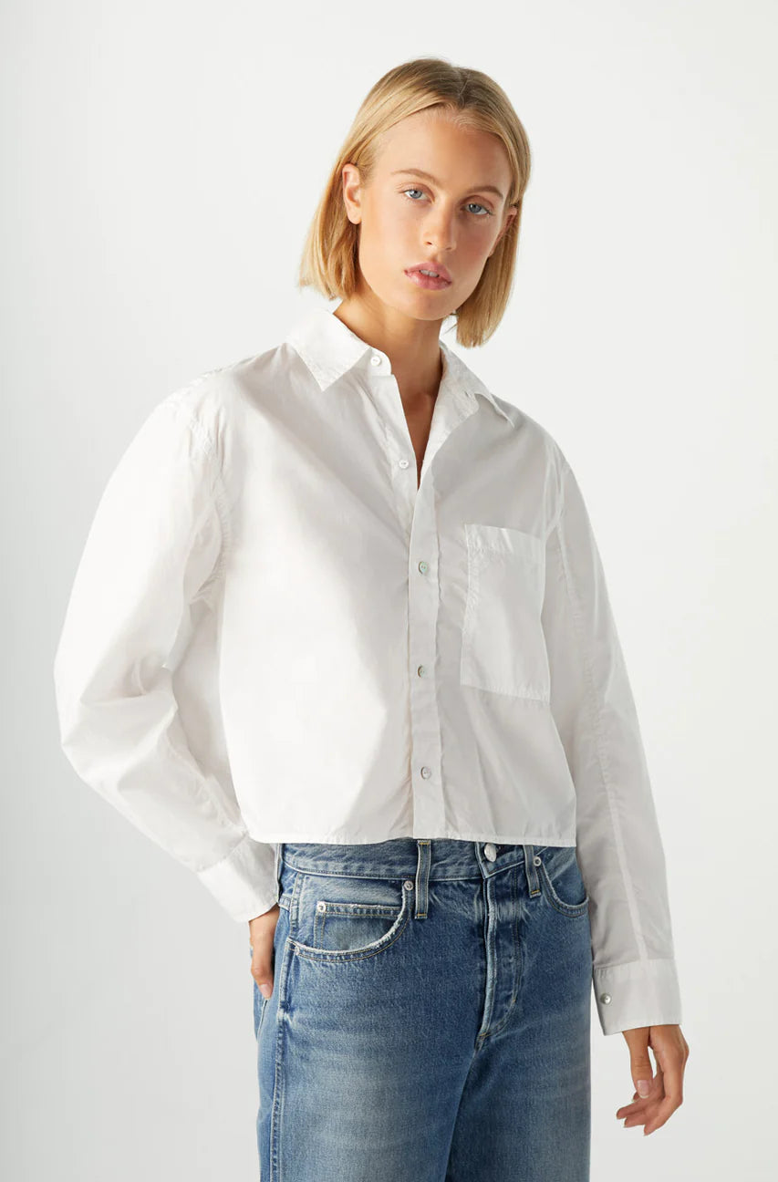 AMO- Ruth Crop Shirt White