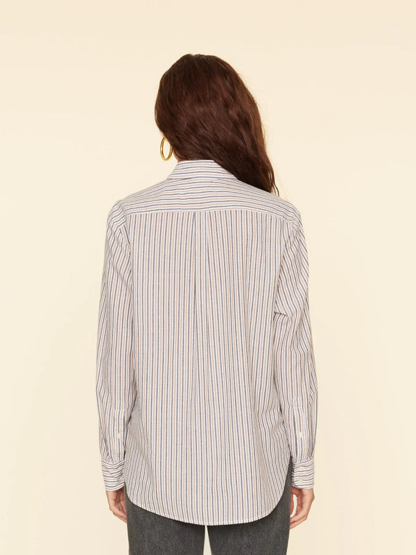 XIRENA-Beau Shirt Mocha Stripe