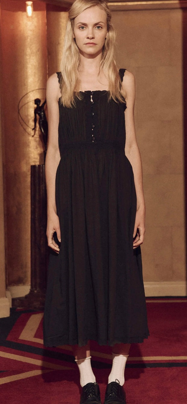 THE GREAT-The Cachet Dress Black