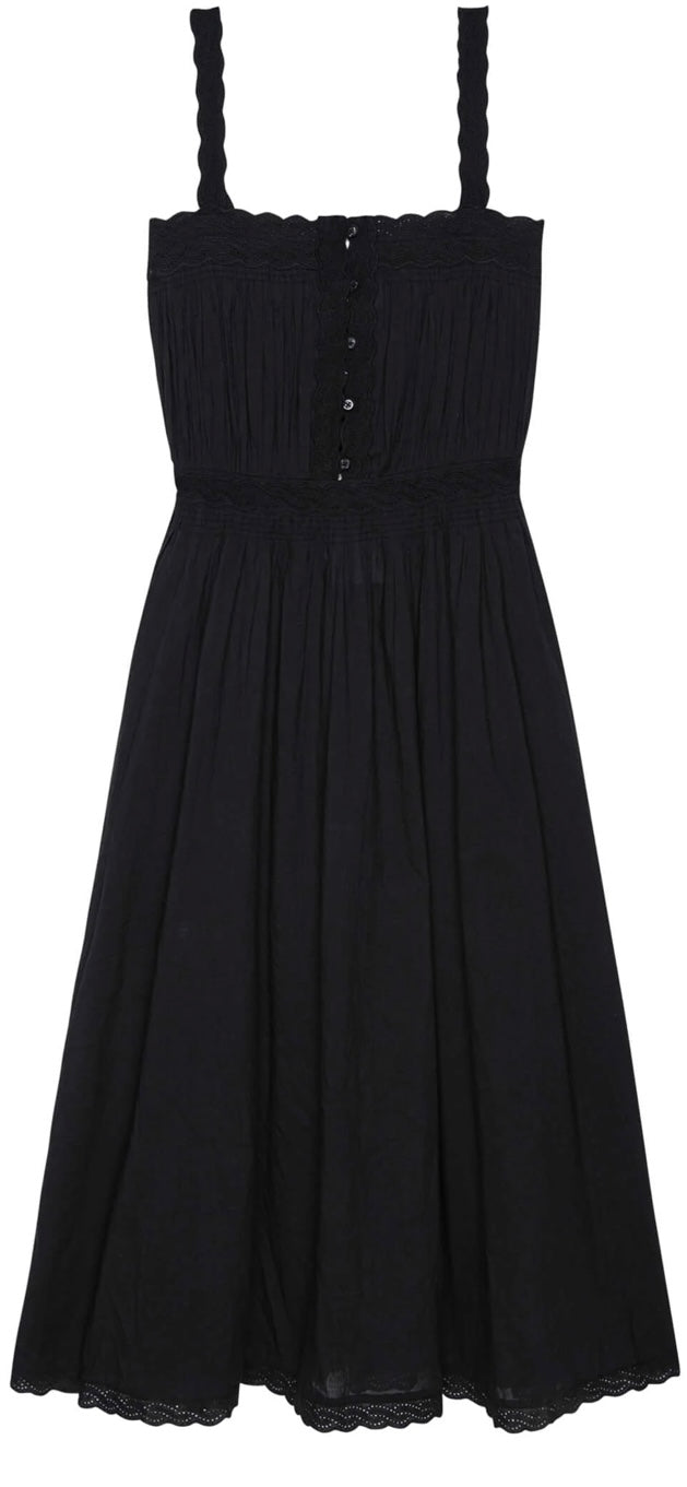 THE GREAT-The Cachet Dress Black