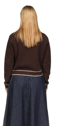 BRODIE-Adeline Fitted Jacket Dark Brown/Flower Coffee