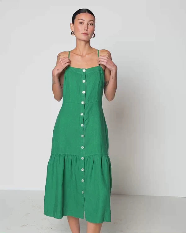 NATION-Luciana Dress Verdant Green
