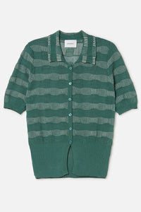 SITA MURT-Knitted Check Shirt Green