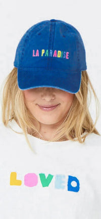 KERRI ROSENTHAL- KR LA Paradise Hat Washed Indigo