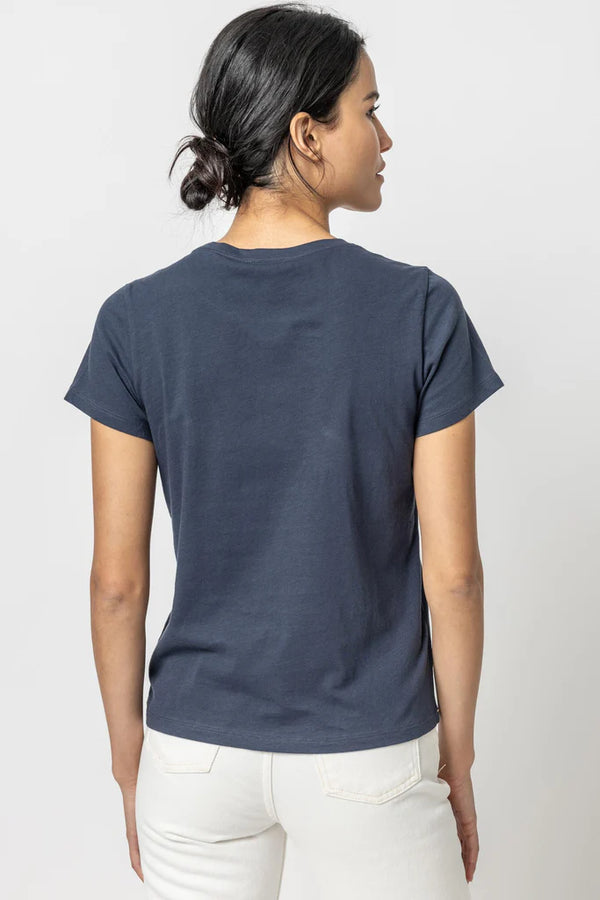 LILLA P-Short Sleeve Crewneck Navy