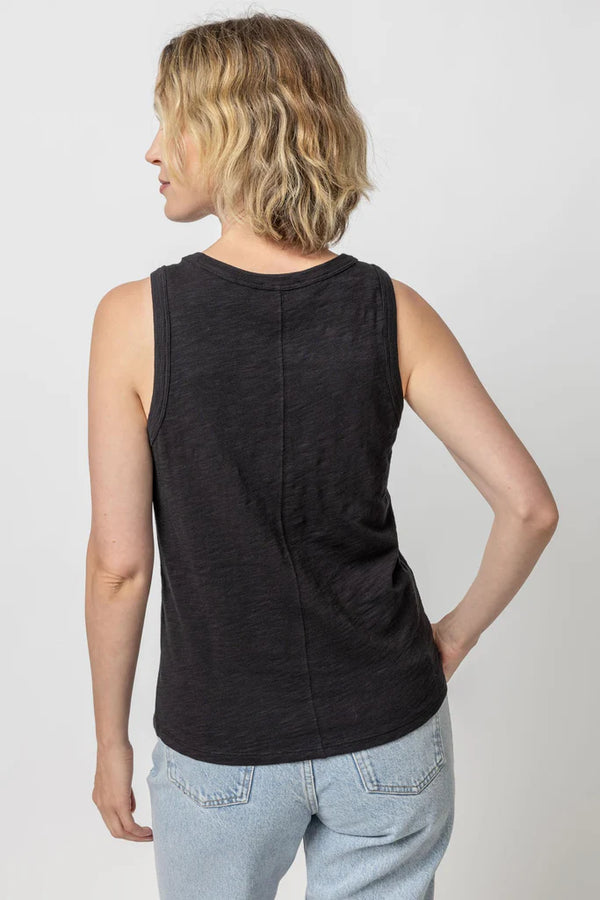 LILLA P-Back Seam Tank Black