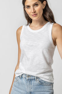 LILLA P-Back Seam Tank White