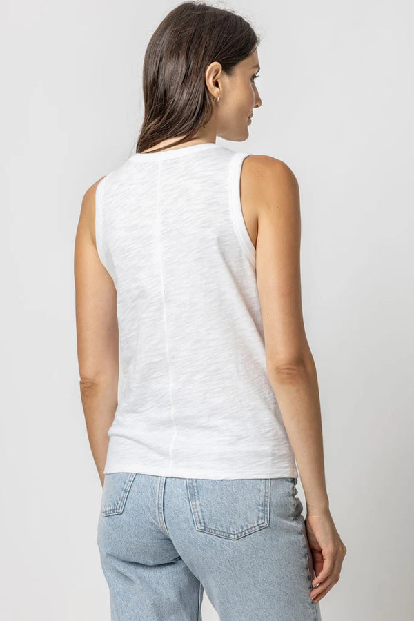 LILLA P-Back Seam Tank White