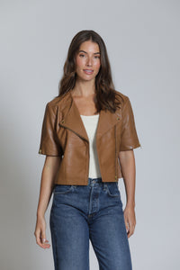 11 UPTOWN-Short Sleeve Moto Jacket