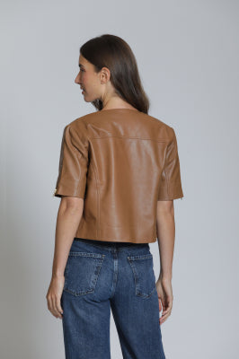 11 UPTOWN-Short Sleeve Moto Jacket