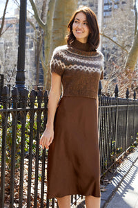 DH NEW YORK-KHY Sweater/ Dress Combo Walnut Combo