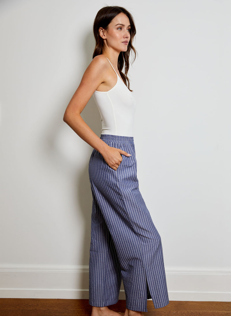 DESIGN HISTORY-Striped Pant Chambray Combo