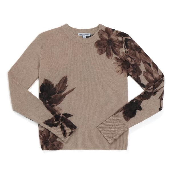 AUTUMN CASHMERE-Large Scale Placed Floral Crew Cork Combo