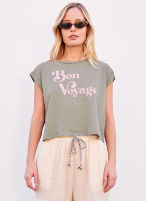 SUNDRY-Muscle Tank Bon Voyage Sage